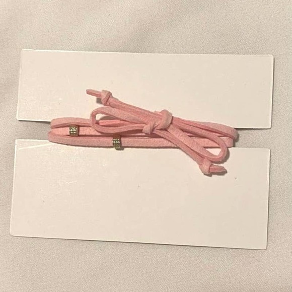 New Ettika Pink Three-Way Wrap Choker Necklace with Key Charm - Picture 3 of 3